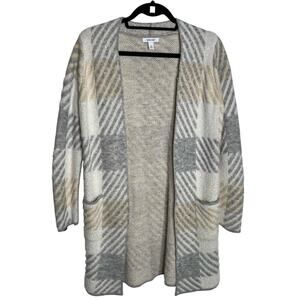 Nine West Women's Plaid‎ Cardigan Pockets Size XS